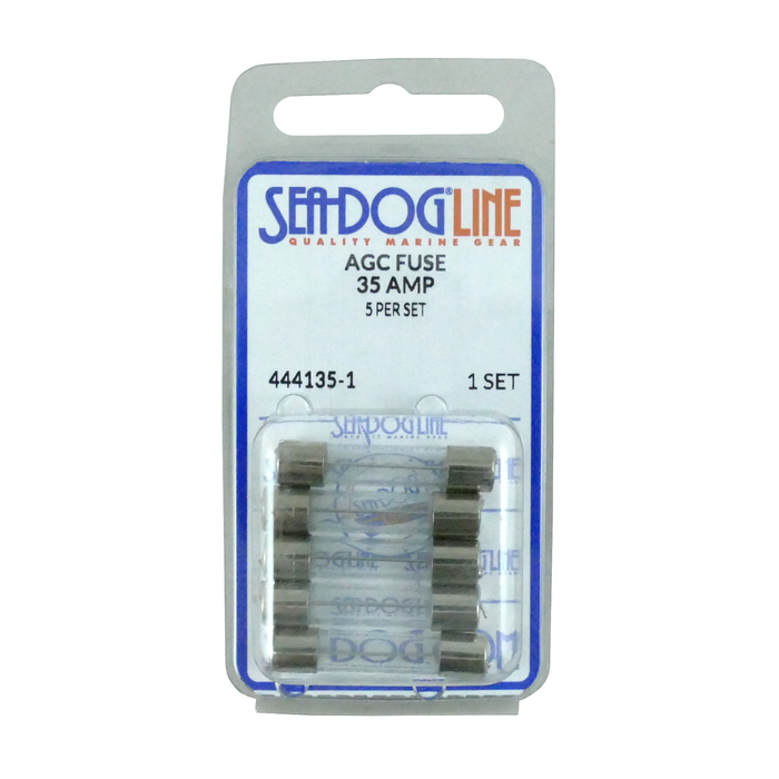 Sea Dog 444135-1 Sea-Dog AGC Glass Tube Fuse, 35 Amp, 5/Card