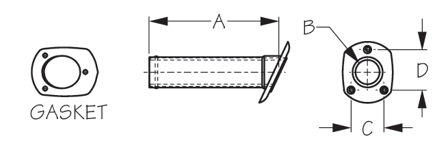 Sea Dog 325176-1 Seadog Flush Mount Stainless Steel Rod Holder