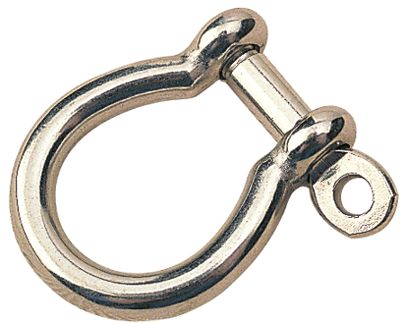 Sea Dog 147056-1 Seadog 1/4" SS Bow Shackle, Carded, A:1/4", B: 1/2", C:13/16", D: 13/16"