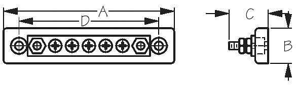 Sea Dog 426710-1 Sea-Dog Line Screw Terminal Buss Bar, 5 Terminals