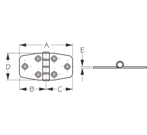 Sea Dog 201531-1 Door Hinges