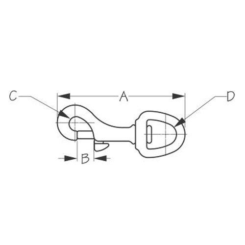Sea Dog 139016-1 Bronze Swivel Eye Bolt Snap