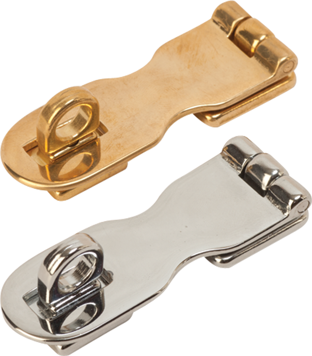 Sea Dog 222120-1 Sea-Dog Safety Hasp, A:3", B:2-5/16", C:1", D: 3/4", E: 3/8", #6 FH, Chrome