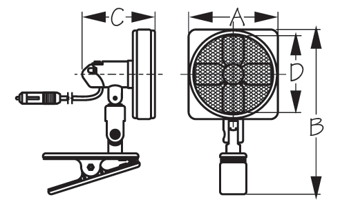 Sea Dog 450110-1 SeaDog ABS Housing Clamp On 12V Mount Fan, 5-5/16" x 4-1/4" x 4-5/8"