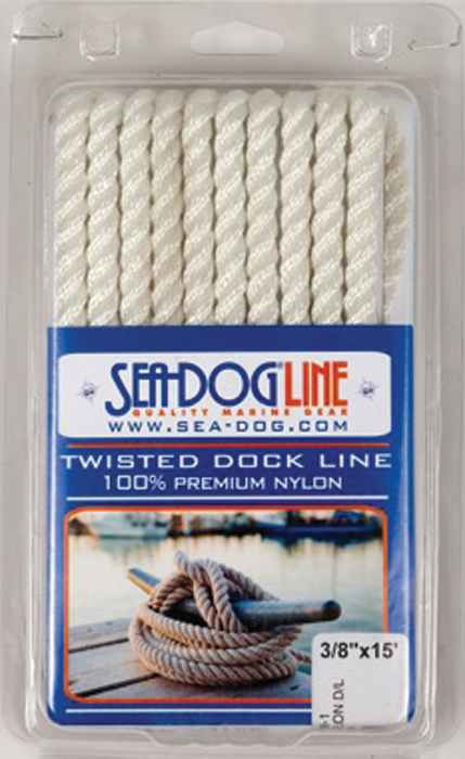 Sea Dog 301110015WH-1 Premium Twisted Three-Strand Nylon Dock Line