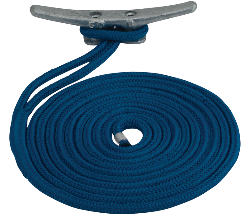 Sea Dog 302110025G/W-1 Premium Double Braided Nylon Dock Line, 3/8" x 25', Gold/White