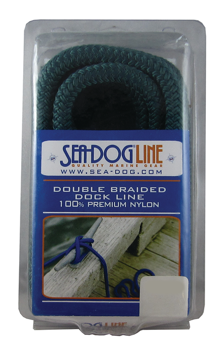 Sea Dog 302110025G/W-1 Premium Double Braided Nylon Dock Line, 3/8" x 25', Gold/White