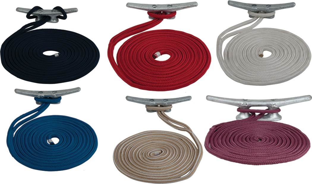 Sea Dog 302110025G/W-1 Premium Double Braided Nylon Dock Line, 3/8" x 25', Gold/White