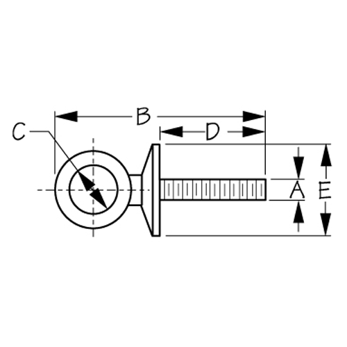 Sea Dog 80495 Sea-Dog Eye Bolt w/Shoulder, 5/8" I.D.