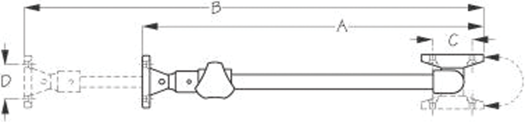 Sea-Dog 321293C1 – STAINLESS HATCH ADJUSTER 11" TURN TYPE W/ELBOW MT/SS COLLA – Length 15, Width 2