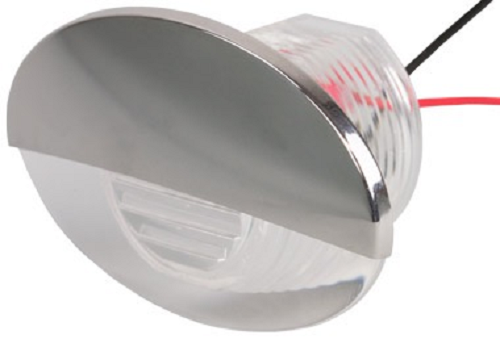 Sea Dog 401275-1 SeaDog LED Flush Mount Oval Courtesy Light w/ Stainless Cover, White Finish