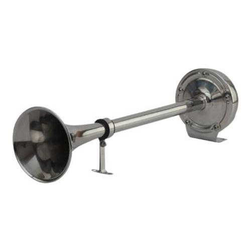 Sea Dog 431530-1 SeaDog Maxblast 2.5 Amp 118 DB 24V Single 16" Trumpet Horn, Stainless & Molded Motor Housing