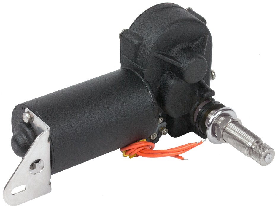 Sea Dog 412178B-3 SeaDog Stamped Powder Coated Steel & 304 Stainless 24V MRV, Wiper Motor, Black Finish