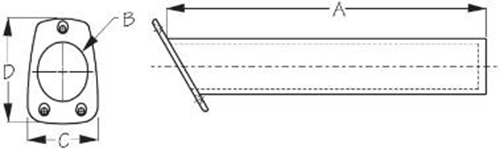 Sea Dog 325065-1 Sea-Dog Narrow Gunnel Rod Holder w/Stainless Top