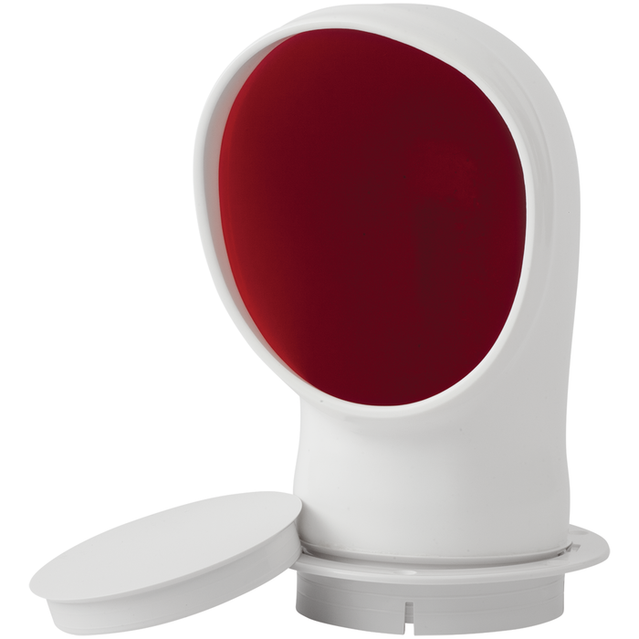 Sea Dog 727145-3 SeaDog PVC Standard Profile Cowl Vent & Snap On Deck Plate, White w/ Red Interior