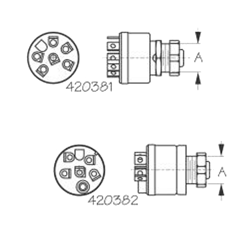 Sea Dog 420382-1 Poly 3-Position Key Switch w/C