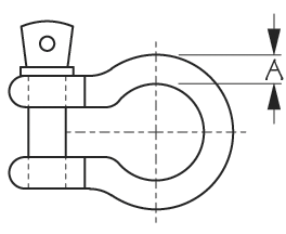 Sea Dog 147808-1 Galvanized Anchor Shackle-5/16"