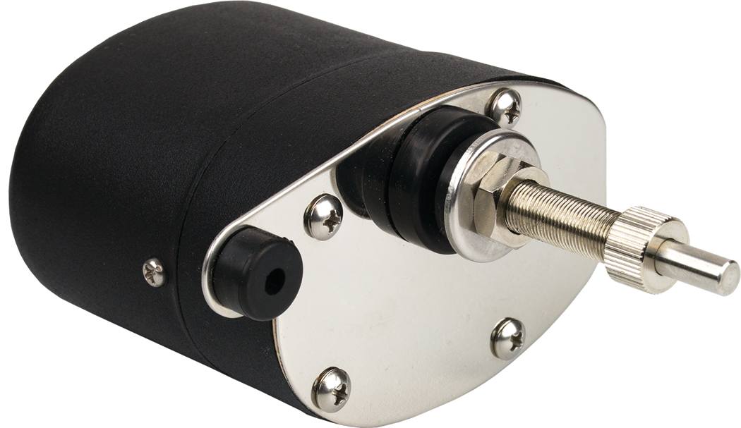 Sea Dog 412328B-3 Standard 12V Wiper Motor, Stamped Powder Coated Steel & Stainless, 2-1/2" Shaft