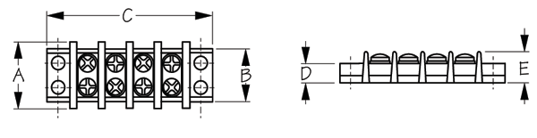 Sea Dog 426624-1 Sea-Dog Terminal Block, 4 Gang