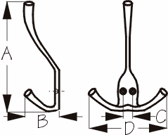 Sea Dog 671520-1 Sea-Dog Coat Hook Chrome