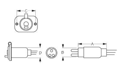 Sea Dog 426184-1 Waterproof 12V Trolling Motor Plug