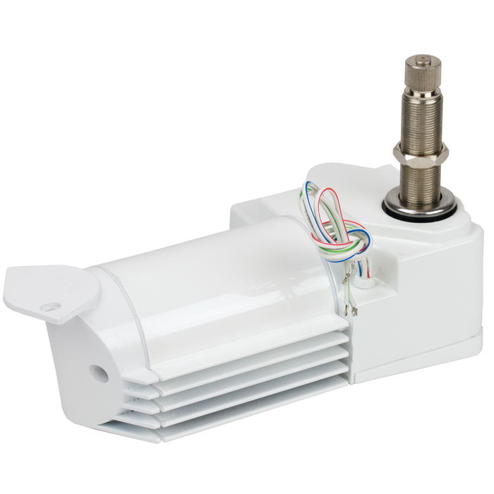 Sea Dog 412228W-3 Heavy Duty Wiper Motor, Powder Coated Aluminum/Stainless, 12V, White Finish