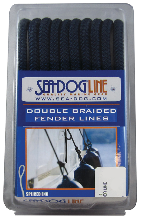 Sea Dog 302110006NV-1 Premium Double Braided Nylon Fender Line, 3/8" Ã— 6', Navy pr.