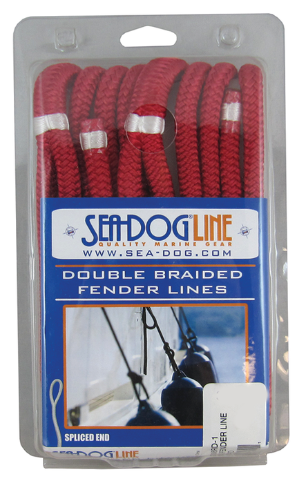 Sea Dog 302110006RD-1 Premium Double Braided Nylon Fender Line, 3/8" Ã— 6', Red pr.