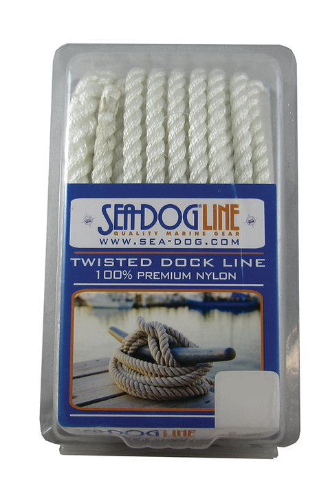 Sea Dog 301110020WH-1 Premium Twisted Three-Strand Nylon Dock Line