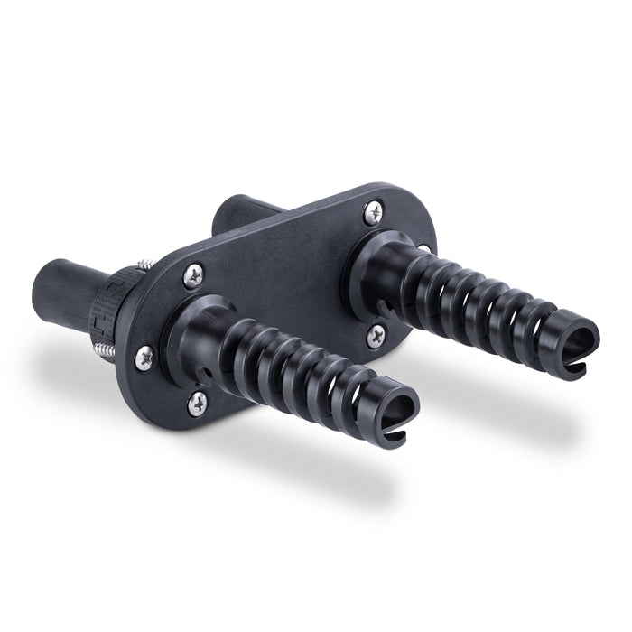 Dometic HO7205 Field Install Bulkhead Fitting Kit, Dual Hose, Black Plastic