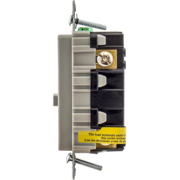 Hubbell GFRST52MGY GFCI Duplex Receptacle w/Cover Plate, Gray