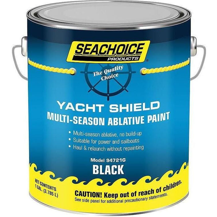 Seachoice YPM179/1 94721G Yacht Shield Multi-Season Antifouling Paint, Black, 1 Gallon