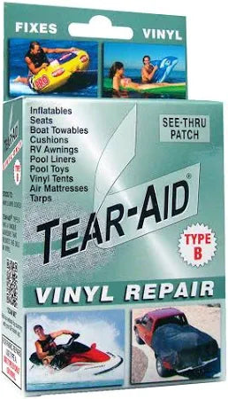 Kit de reparación Tear-Aid 616-DBOXB100, tipo B: vinilo y telas revestidas de vinilo