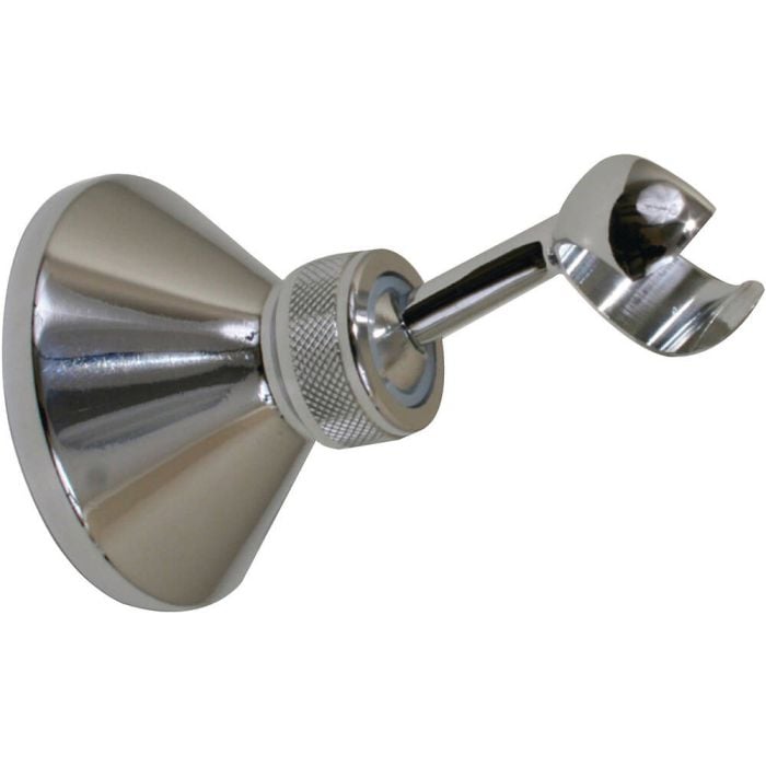 Scandvik 10013P Chrome Plated Brass Adjustable Bulkhead Holder for Straight, Shower Handles, Swivels 360 Degrees