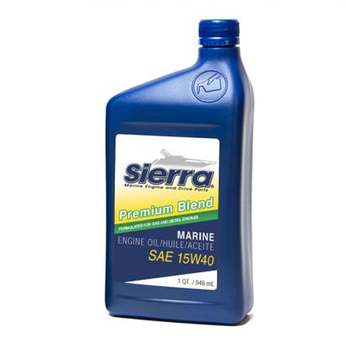Sierra 18-9554-2 Premium Blend Heavy Duty Engine Oil 15W-40, Qt., 12/case