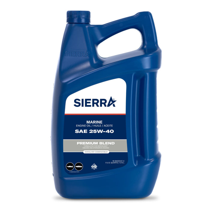 Sierra 18-9400CAT-4 4-Cycle Stern Drive Engine Oil, 25W40 FCW, 5 Qt.