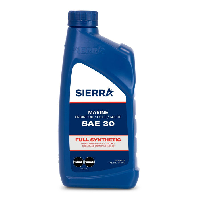 Sierra 18-9410-2 30 Wt. Full Synthetic 4-Cycle Marine Engine Oil, Qt.