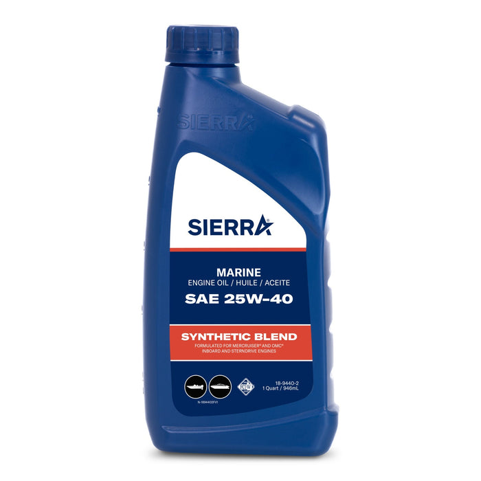 Sierra 18-9440-2 25W40 FCW Synthetic Blend I/O Oil, Qt.