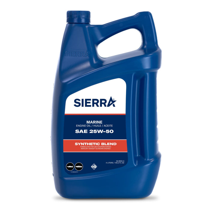 Sierra 18-9552-3 25W50 FCW 4-Cycle Outboard Synthetic Blend Oil, 4L