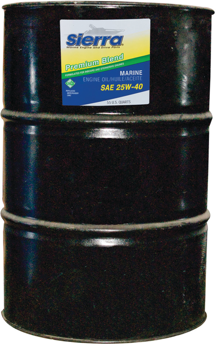 Sierra 94007 Oil-25W40 FCW I/O-I/B, 55 Gal. Drum