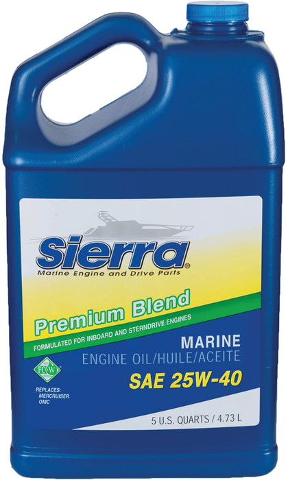 Sierra 18-9400-4 Oil-25W40 FCW I/O-I/B, 5 Qt.