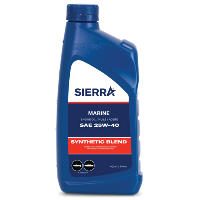 Sierra 18-9440-2 25W40 FCW Synthetic Blend I/O Oil, Qt.