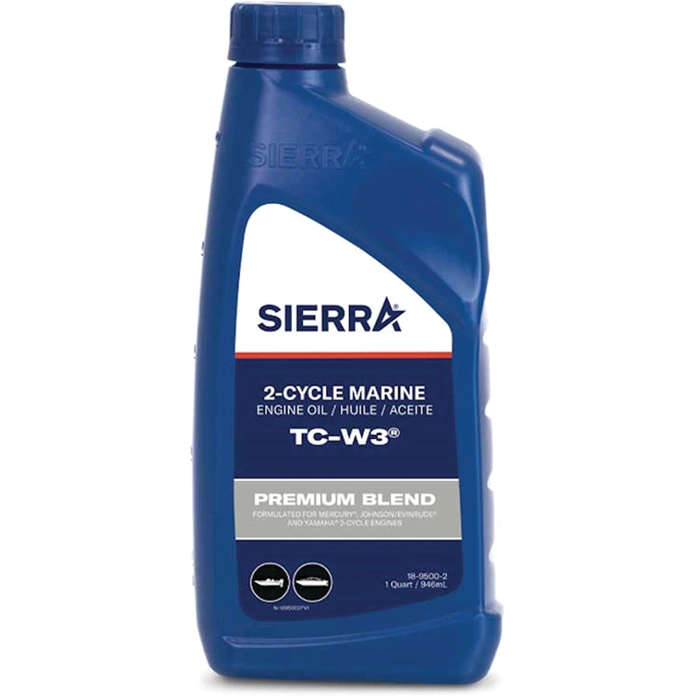 Sierra 18-9500-2 Blue Premium TC-W3 2 Cycle Engine Oil, Qt.