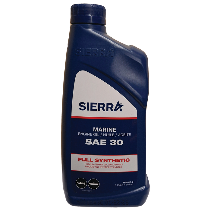 Sierra 18-9410-2 30 Wt. Full Synthetic 4-Cycle Marine Engine Oil, Qt.