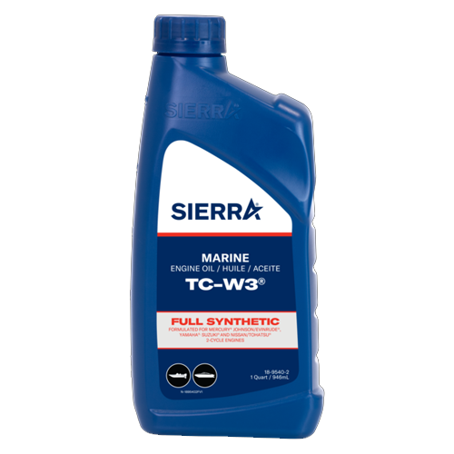 Sierra 18-9540-2 Fully Synthetic TC-W3 2-Stroke Outboard Oil, Qt.