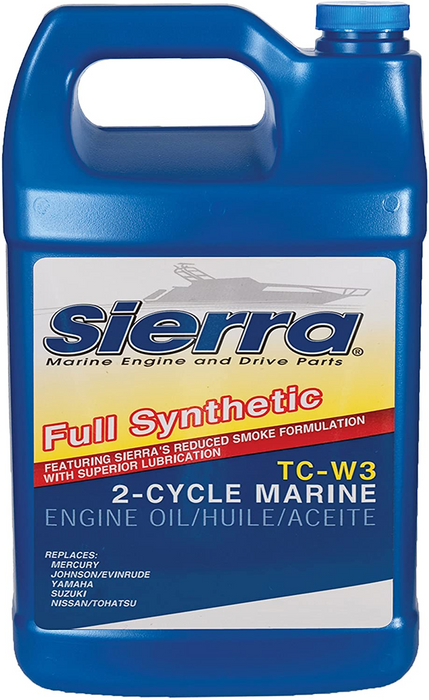 Sierra 18-9540-3 Fully Synthetic TC-W3 2-Stroke Outboard Oil, Gal.