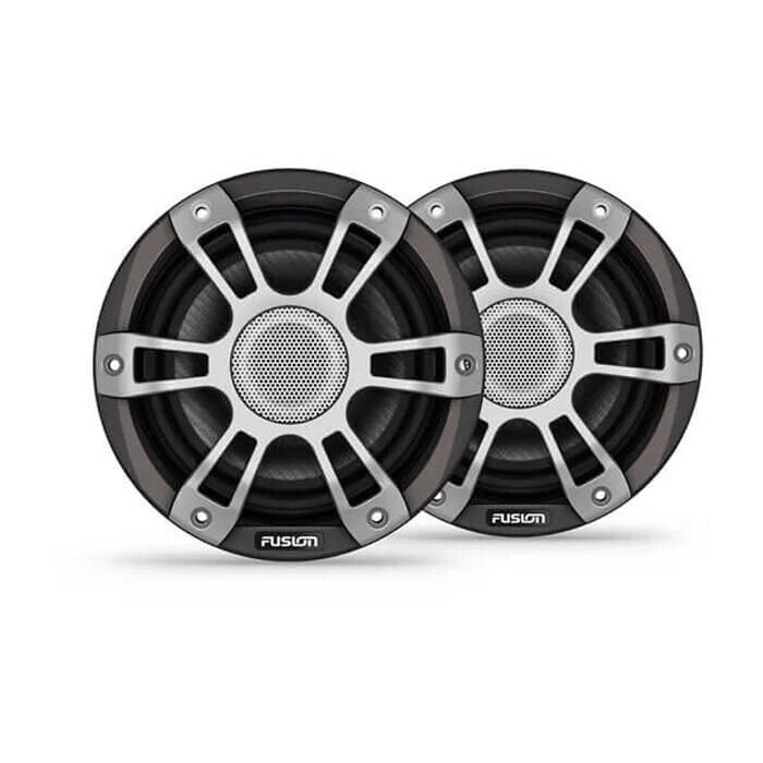 Fusion 010-02772-21 Signature Sport Series 3i Marine Coaxial Speakers, 7.7", Gray w/Metallic Painted Grill