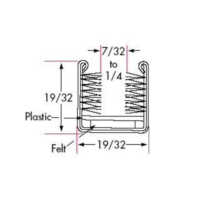 Stanpro 75000119 Sliding Window Edge Channel Single