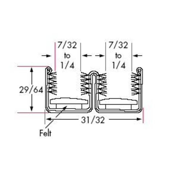 Stanpro 75000120 Sliding Window Edge Channel Double
