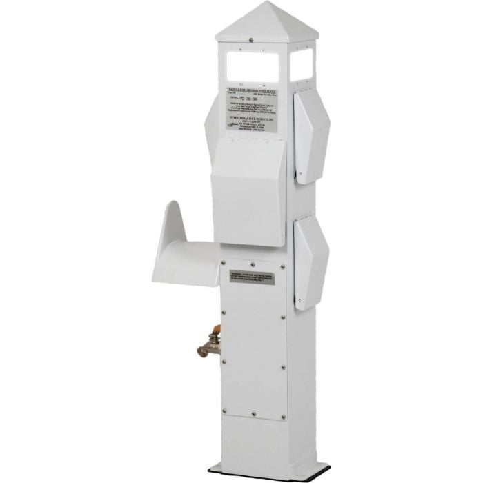 International Dock Products SPC-36-3A-250-LED Slim Line Dockside Electrical, Pillar 2-30A/1-20A